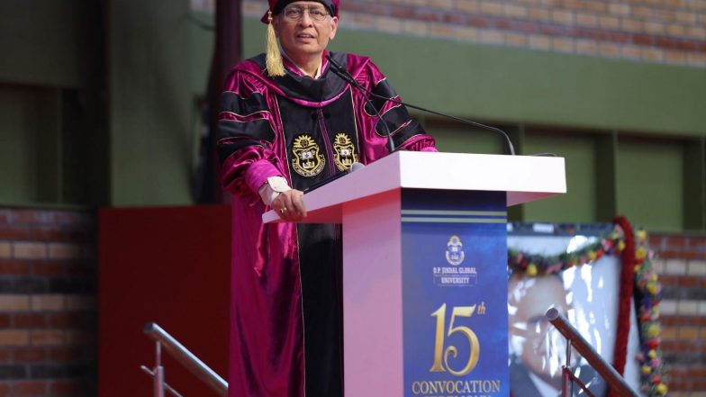 Business News | Future Lawyers Must Become Innovators: Dr. Abhishek M. Singhvi at JGU's 15th Convocation