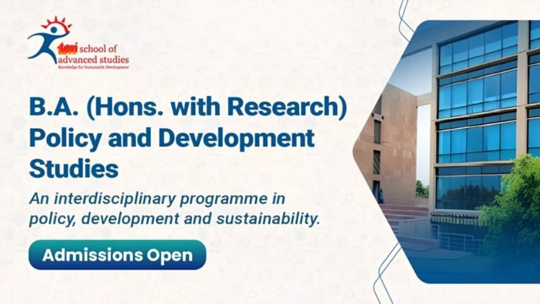 Business News | TERI SAS Launches BA in Policy and Development Studies for Academic Year 2026-27