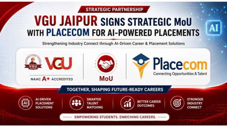 Business News | Google, PLACECOM Partner to Bring AI-Powered Campus Placements; VGU Among First Universities to Adopt Platform