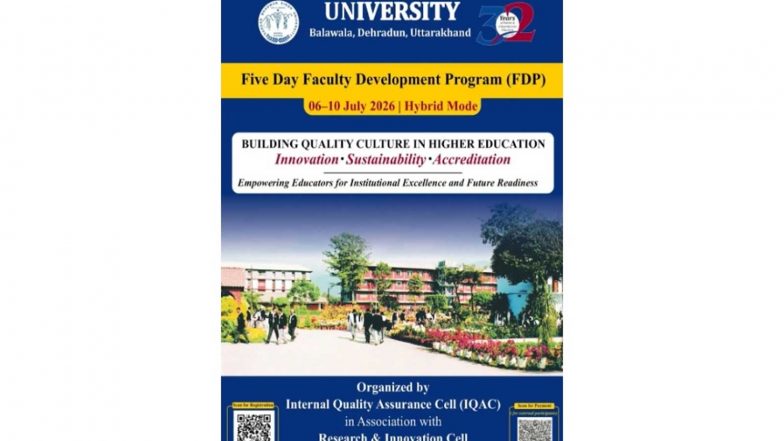 Business News | SBS University Concludes Five-Day Faculty Development Programme on Innovation, Sustainability and Accreditation