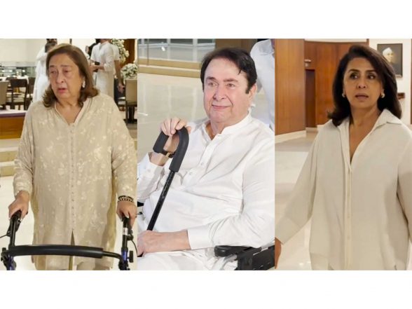 Entertainment News | Randhir Kapoor, Babita, Neetu Kapoor Attend Prayer Meet of Rima Jain's Mother-in-law Koshu Jain