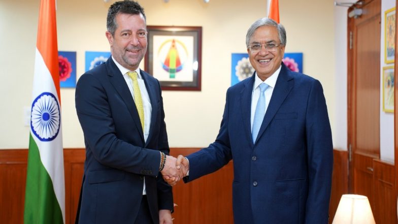 World News | CEC Gyanesh Kumar, Georgian Envoy Hold Talks on Training of Poll Staff