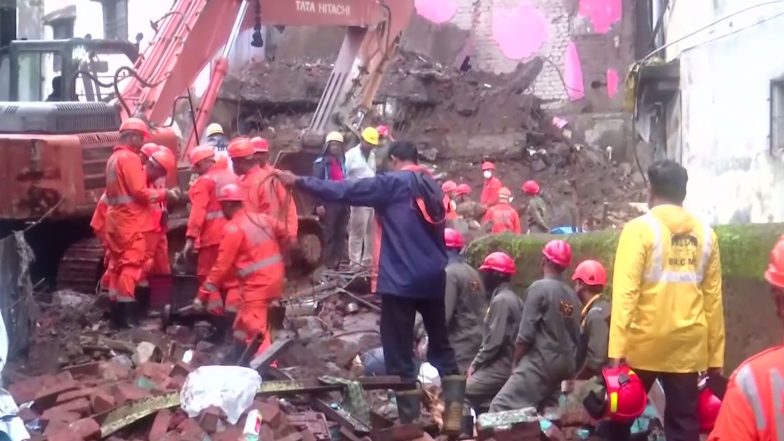 India News | Bhiwandi Building Collapse: Death Toll Rises to Three as NDRF Continues Search and Rescue Operations