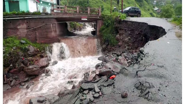 India News | J-K: Landslide Near Ramban's Ramsoo, Authorities Monitoring Bisleri Nala Flow