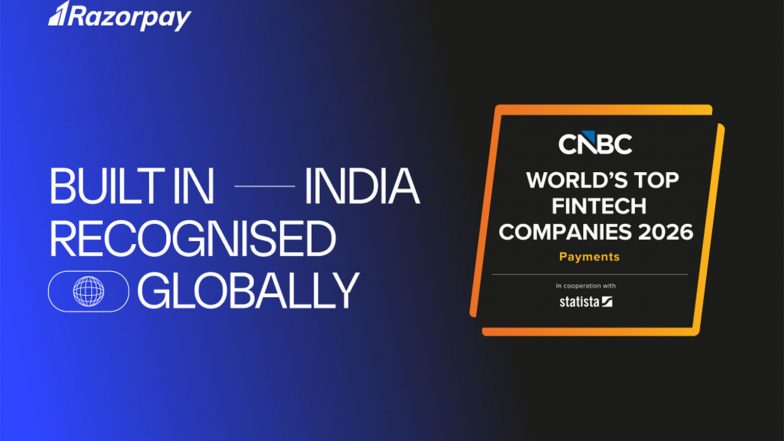 Business News | Razorpay Recognized Among 'World's Top Fintech Companies,' Payments Category, by CNBC and Statista