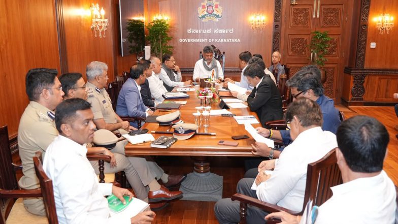 India News | Karnataka CM DK Shivakumar Chairs Meeting on Cauvery Water Situation Amid CWMA Orders