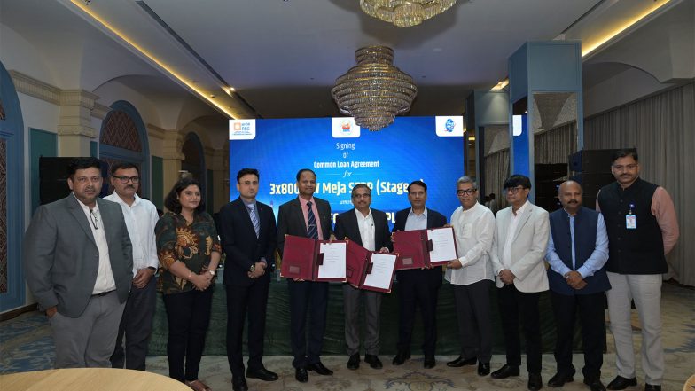 Business News | REC and PFC Sign Rs 26,850 Crore Loan Agreement for 2,400 MW Meja Thermal Power Project Expansion