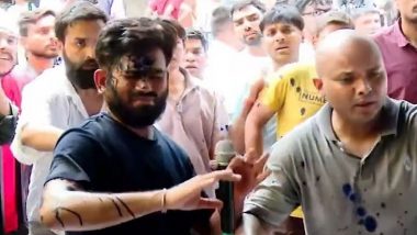 Abhijeet Dipke Faces Ink Attack by Woman at Jantar Mantar; Says 'Blue Is My Colour' (Video)