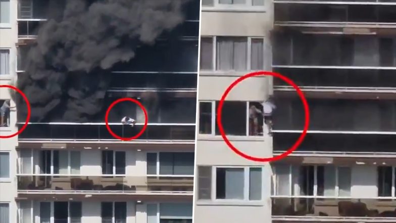 Belgium Fire: Several Dead as Massive Blaze Engulfs 10-Storey Residential Building in Antwerp (Watch Video)