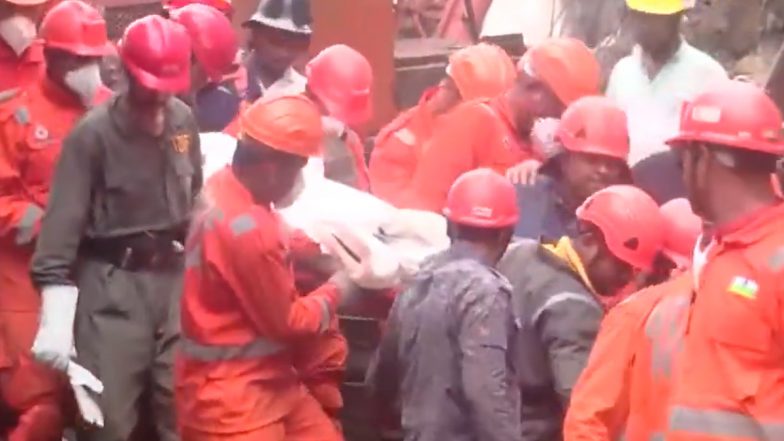 Bhiwandi Building Collapse Update: 7 Dead, 3 Injured After 4-Storey Building Partially Collapses in Thane (Videos)
