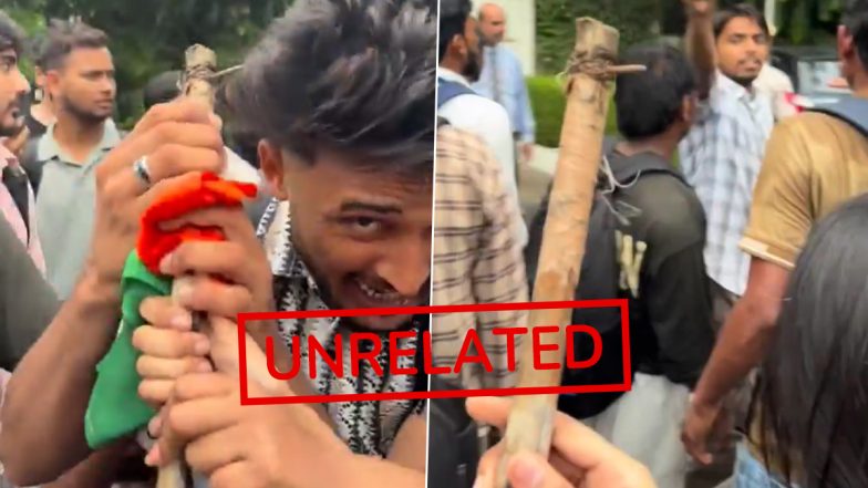 Was Lathi With Nail Fixed on Top Used Against CJP Protesters at Jantar Mantar? Delhi Police Say 'Viral Video Is Unrelated'