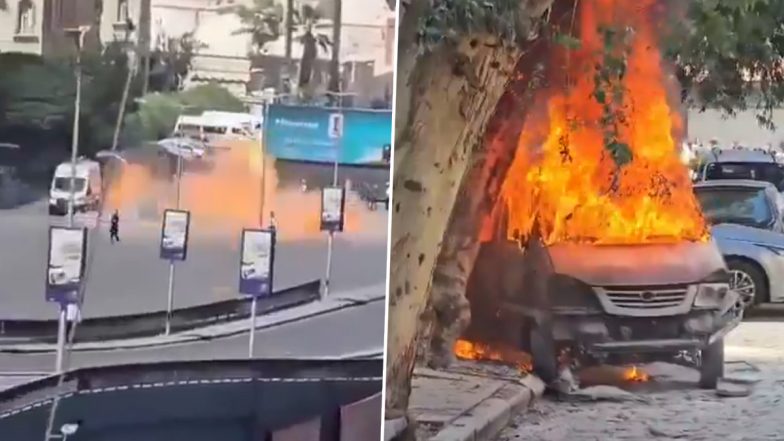 Damascus Rocked by Twin Bombings Amid Landmark Visit by French Leader Emmanuel Macron; 18 Injured (Watch Videos)