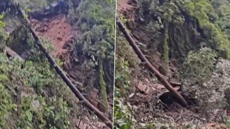 Kedarnath Yatra Suspended After Landslide Near Gaurikund Gate Amid Heavy Rainfall (Video)