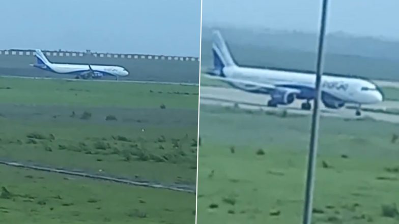 IndiGo Mumbai-Dubai Flight 6E 1452 Makes Emergency Landing in Rajkot After Smoke Detected in Cargo hold (video)
