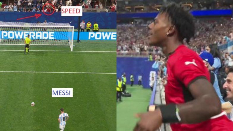 Did iShowSpeed Distract Lionel Messi As Argentina Star Misses Penalty Against Egypt in FIFA World Cup 2026 R16 Match? (Watch Video)