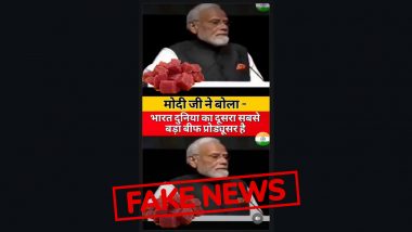 Did PM Narendra Modi Say India Is the World's Second-Largest Beef Producer? Fact Check Reveals Truth