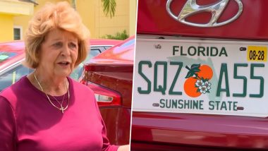 'SQZ A55': Florida Woman Nancy Dello Stritto Gets Racy Number Plate; Video Surfaces