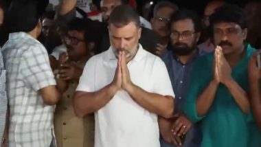 Rahul Gandhi Marches to Gandhi Smriti, Demands Justice for NEET Students (Video)