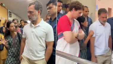 Rahul Gandhi Meets Injured Students at Delhi's RML Hospital After Violent Protest Clashes (Video)