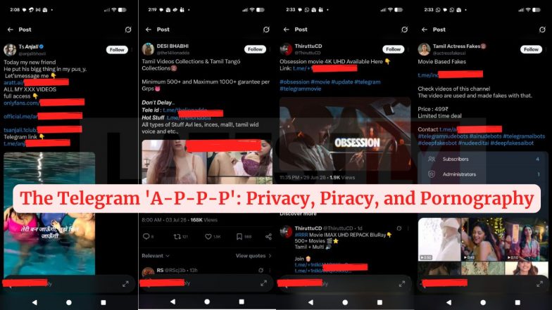 The Telegram 'A-P-P-P': Privacy, Piracy, and Pornography