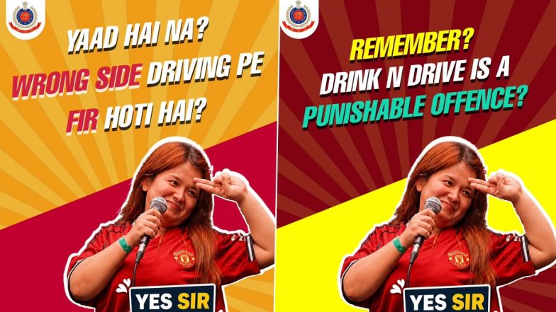 ‘Yes Sir’: Delhi Police’s Viral Instagram Post Featuring Geni Kamki Aka ‘Vachindamma Girl’ Urges Citizens To Follow Traffic Rules