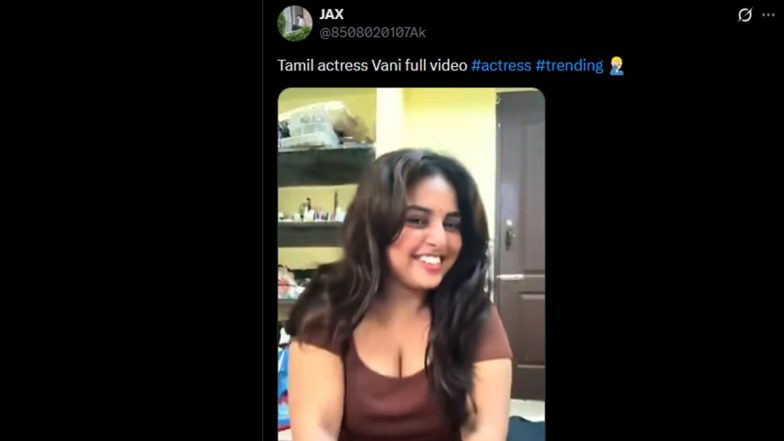 Tamil Actress Vani Aka Thamizhvani&rsquo;s Private Video Leaked Online? Everything About the Viral Clip