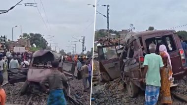 West Bengal School Bus-Train Crash: Drunk Gateman Ignored Closing Rail Gate in Murshidabad, Arrested