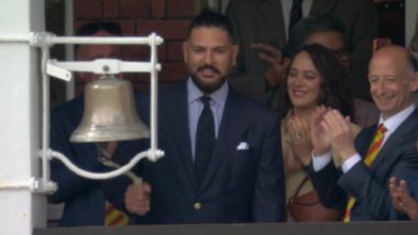 Yuvraj Singh Rings Iconic Lord's Bell Ahead of IND vs ENG 3rd ODI 2026 (Watch Video)