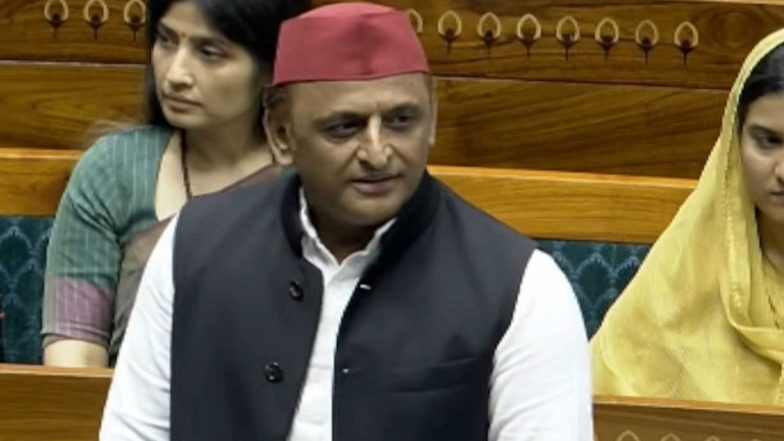 By Removing &lsquo;Pradhan&rsquo;, You Saved Pradhan Mantri&rsquo;: Akhilesh Yadav Takes Dig at Centre Over NEET-UG Paper Leak in Lok Sabha (Video)
