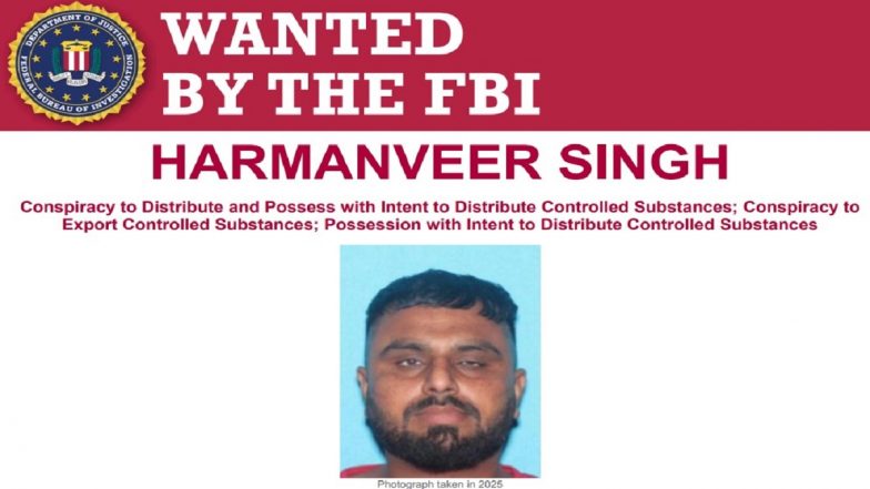 Who Is Harmanveer Singh? FBI Wants Indian National in Multi-Nation Drug Trafficking Ring