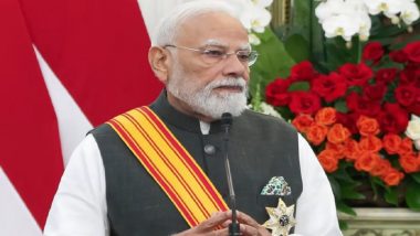 Indonesia Confers Highest Civilian Honour &lsquo;Bintang Adipurna&rsquo; Upon PM Narendra Modi During State Visit (Watch)