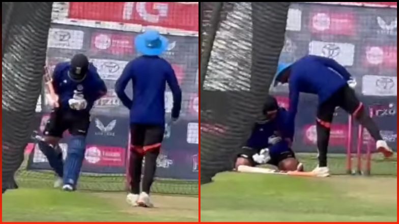 Injury Scare for 15-Year-Old Vaibhav Sooryavanshi After Being Hit on Chest in Nets (Watch Video)