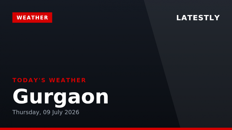 Gurgaon Weather Forecast & Update for Today, Thursday, 09 July 2026: Expect Heavy Rain and Thunderstorms, High of 30°C