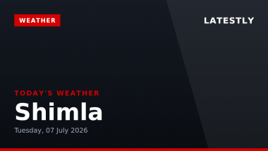 Shimla Weather Forecast & Update for Today, Tuesday, 07 July 2026: Expect Thunderstorms and Heavy Rain, High of 23&deg;C