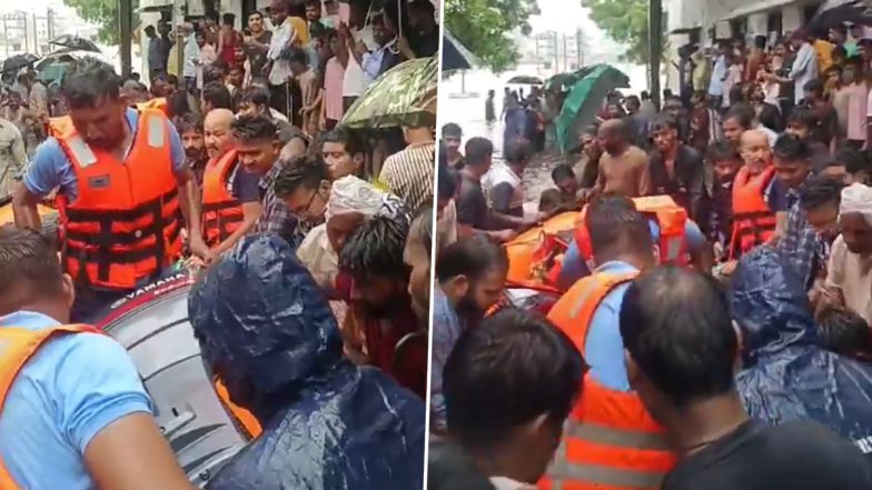 Rajgarh: 9 Killed as Passenger Van With 11 People Swept Away by Flooded Drain Amid Heavy Rains (Video)