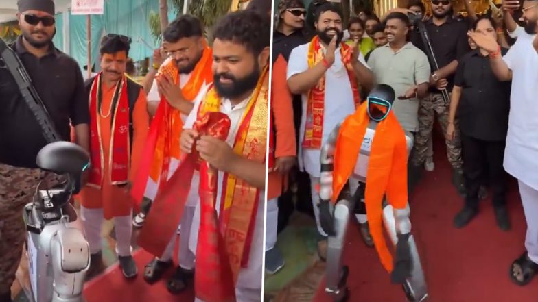 Viral Video: Humanoid Robot 'Attends' and Dances at Sandwich Shop Opening in Ujjain