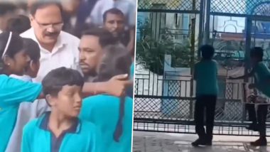 Students Lock School Gates Over Teacher&rsquo;s Transfer in Maharashtra&rsquo;s Amravati; Emotional Video Goes Viral