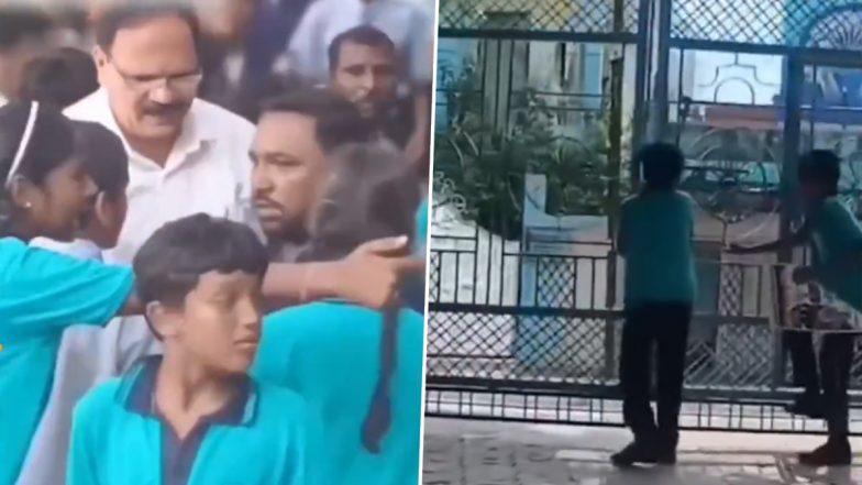 Students Lock School Gates Over Teacher&rsquo;s Transfer in Maharashtra&rsquo;s Amravati; Emotional Video Goes Viral