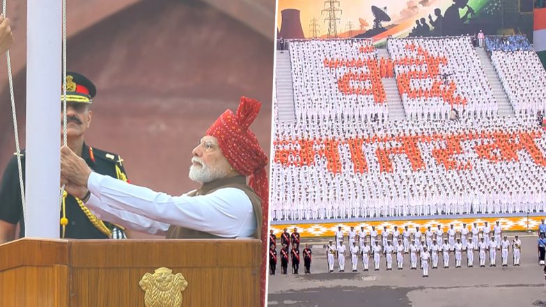 Independence Day 2026: PM Narendra Modi Hoists Tricolour at Red Fort; Vande Mataram Rendered for the First Time During Celebrations (Pics and Videos)