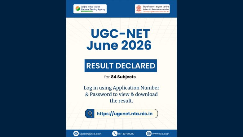 UGC-NET June 2026 Results Out: NTA Declares Scorecards for 84 Subjects, Know How to Check