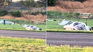 Pennsylvania Plane Crash: Cessna Pilot Killed After Collision With State Police Helicopter Near Carlisle Airport (Videos)