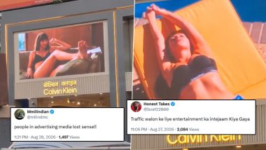 Calvin Klein Undergarments Ad Featuring Dakota Jonhson on Patna&rsquo;s Boring Road Goes Viral, Sparks Mixed Reactions (Video)