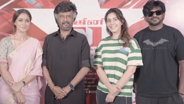 Rajinikanth Completes 51 Years in Cinema, Celebrates Special Day on 'Dharman' Sets (Watch Video)
