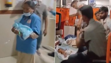 Chhindwara Hospital Fire: 3 Newborns Suffer Serious Burns After NICU Radiant Warmer Catches Fire (Video)