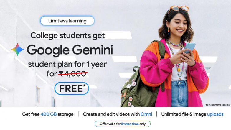 Gemini AI Plus Free Plan: Google Offers No-Cost 1-Year Subscription for College Students; Know How to Get It