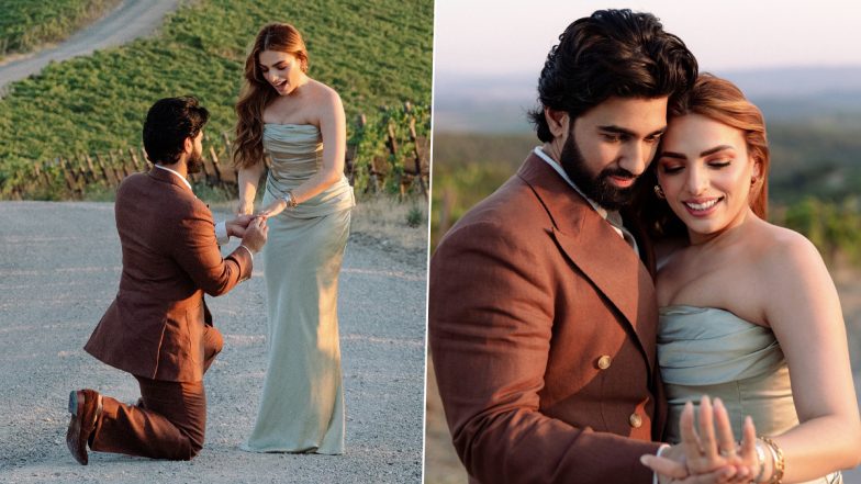 Singer Sukriti Kakar Engaged to Shoumik Shetty, Dreamy Proposal Photos Take the Internet by Storm