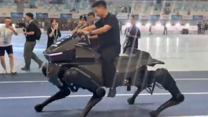 social-viral-Is That Horse Robot? Meet DaxAI Qiji X1 Rideable Quadruped Robot Unveiled at World Robot Conference in Beijing (Watch Viral Video)