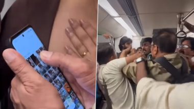 Delhi Metro Shocker: CISF Official Caught With Woman&rsquo;s Photos, Allegedly Pulls Out Pistol Amid Scuffle; Suspended (Video)