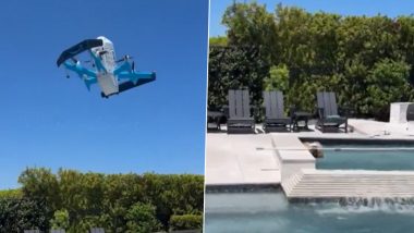 Amazon Prime Air Drone Drops Customer&rsquo;s Package Into Swimming Pool During Her First Drone Delivery, Video Goes Viral