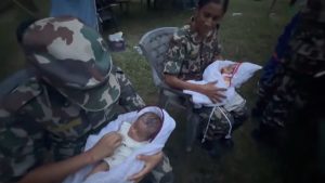 Nepal Flash Floods: Video Shows Rescued Twins Comforted by Army Personnel as Death Toll Crosses 350.